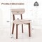 Set of 2 Linen Rubber Wood Dining Chairs Ergonomic Cushioned Seats